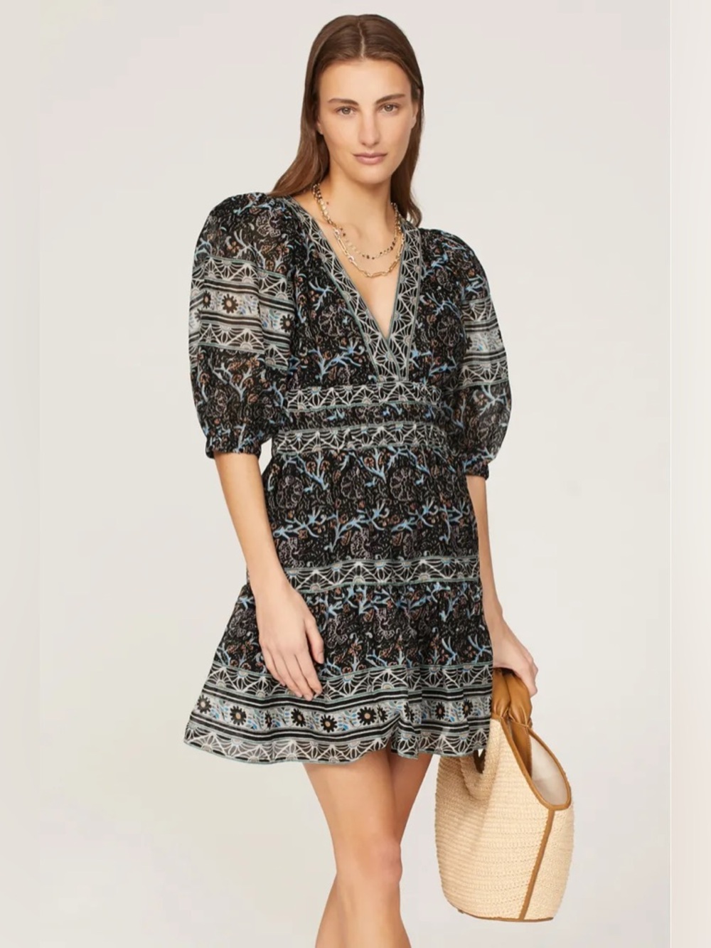 Sea NY Marlee Puff Sleeve Mini Dress - NWOT
